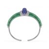 Chalcedony Tanzanite Diamond Bracelet